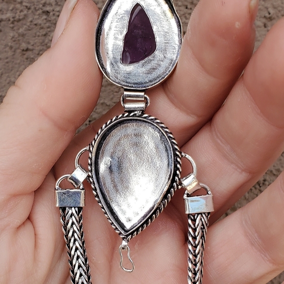 New Awesome Amethyst 925 Silver Poison Bracelet. - Picture 11 of 16